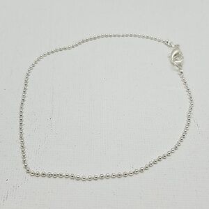Silver Tone Ball Ankle Or Wrist Bracelet 9"